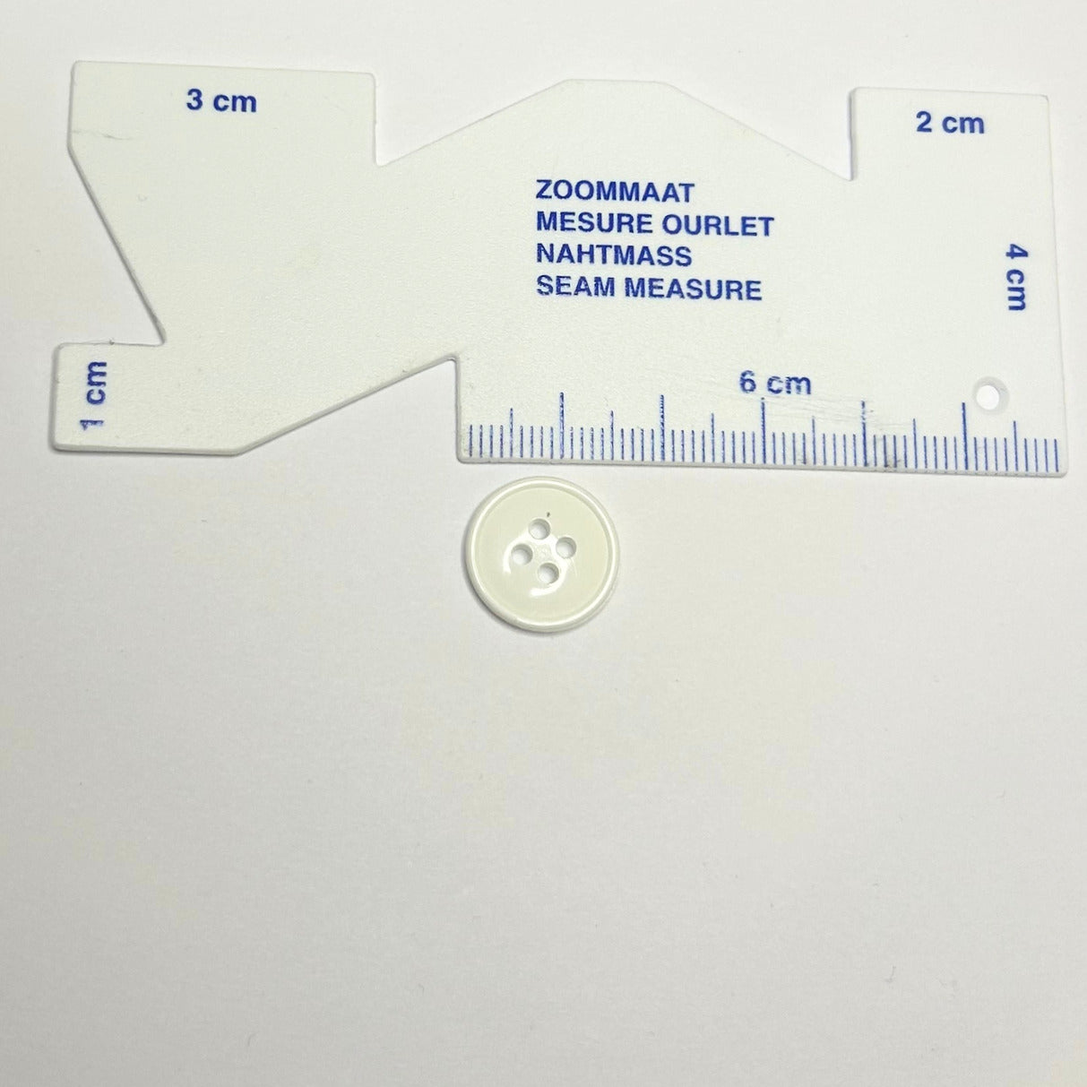 Knoop Simpel - Wit - 1,5cm