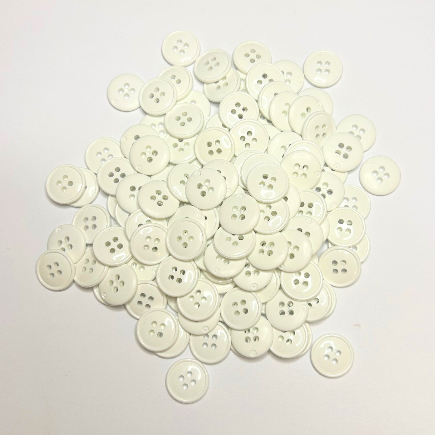 Knoop Simpel - Wit - 1,5cm