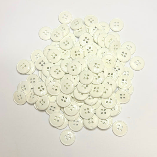 Knoop Simpel - Wit - 1,5cm
