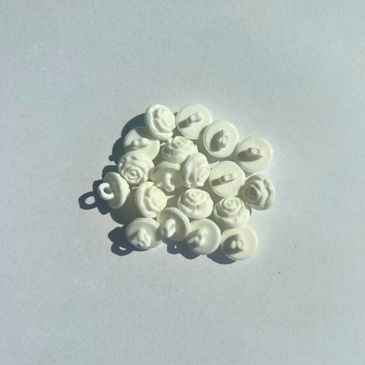 Knoop Roos - Wit - 1cm