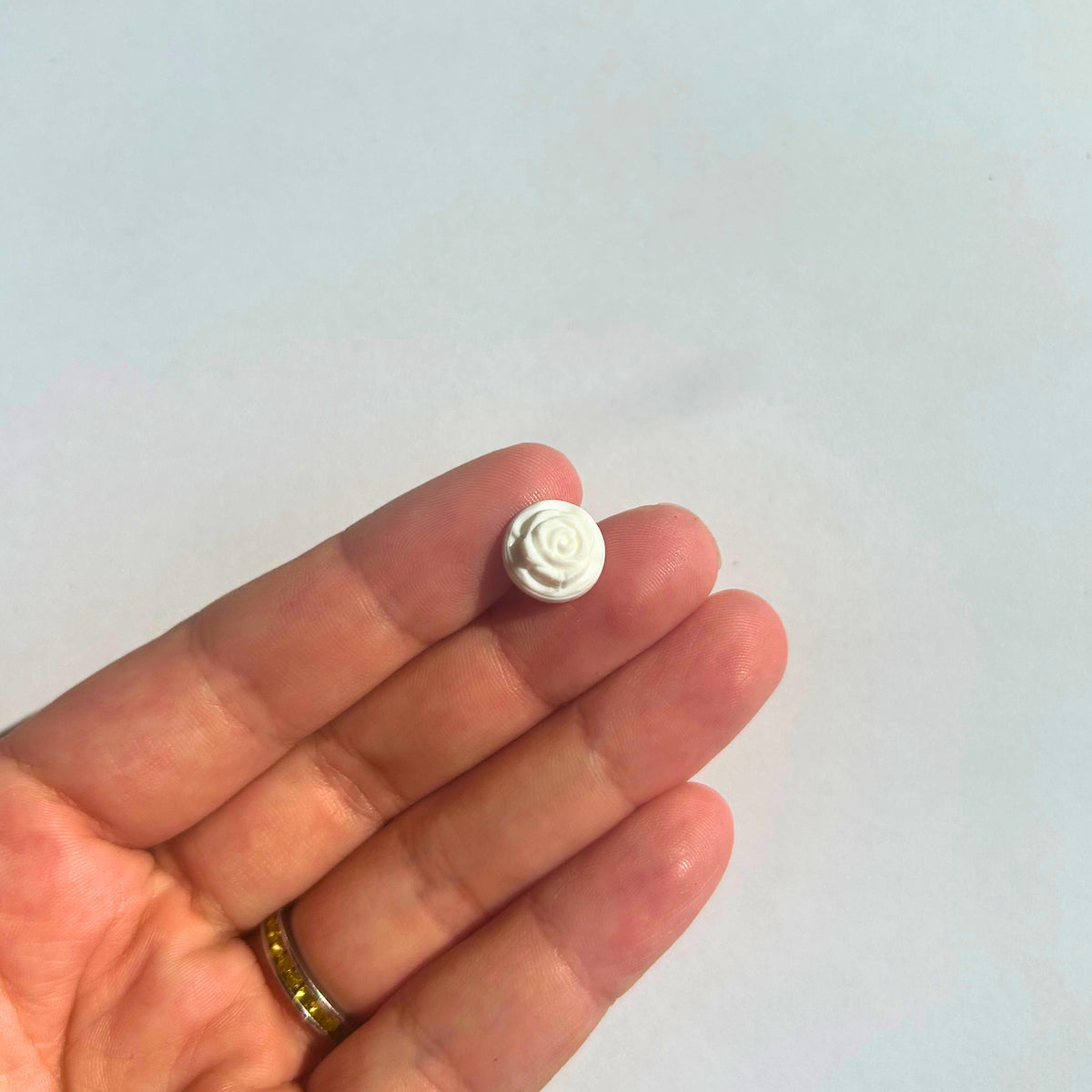 Knoop Roos - Wit - 1cm