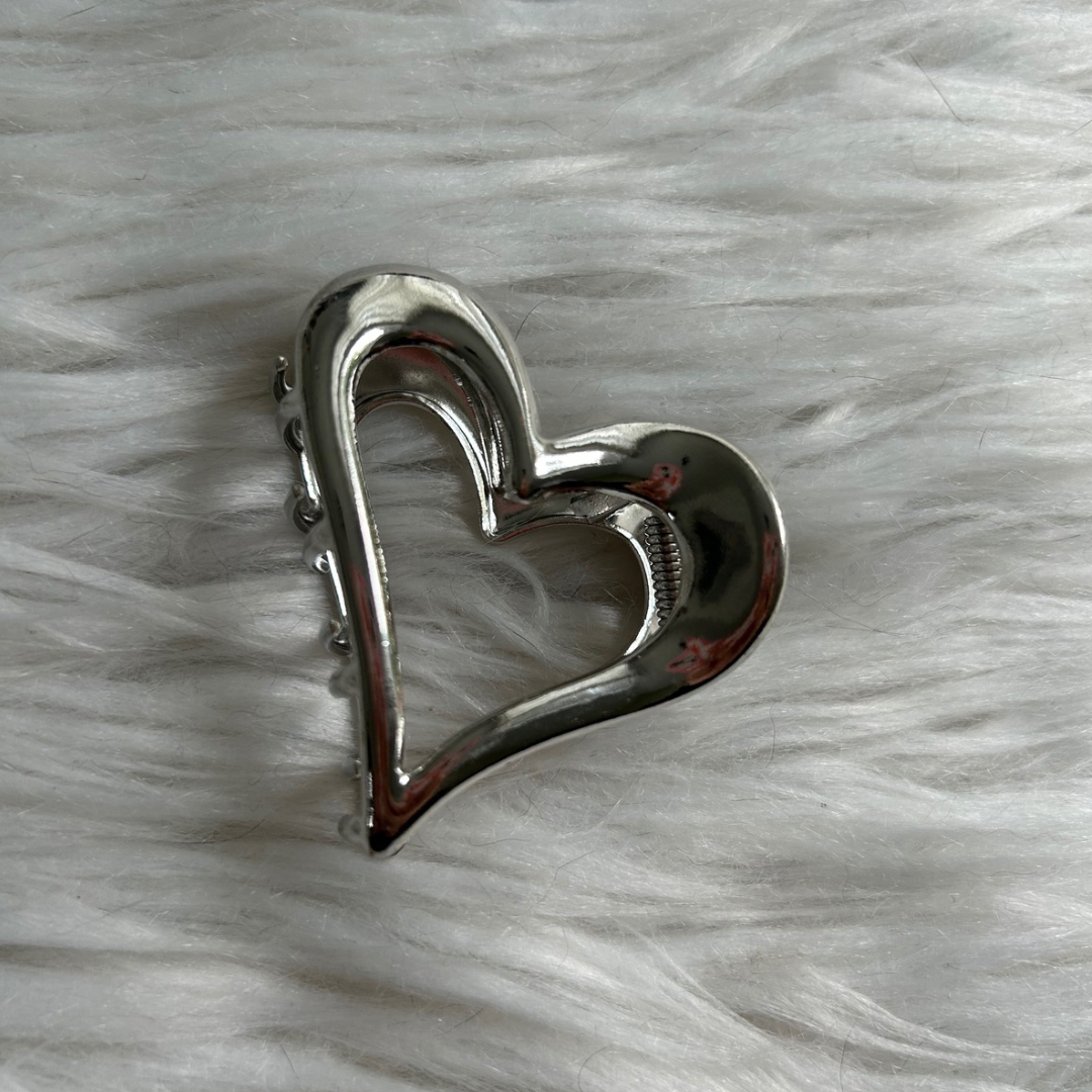 Haarklem Heart Zilver