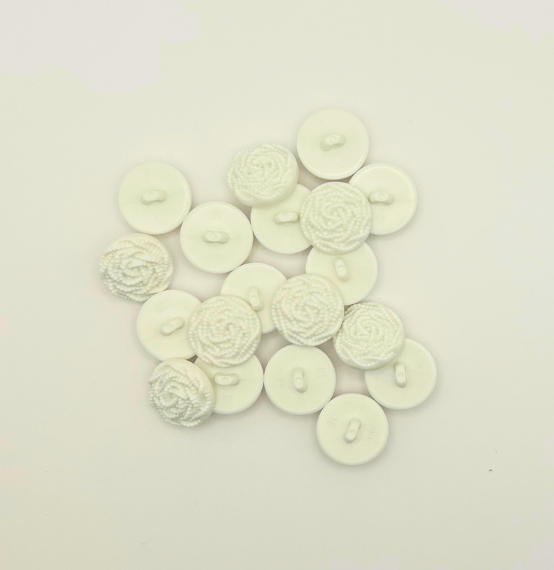 Knoop Roos - Wit - 18mm