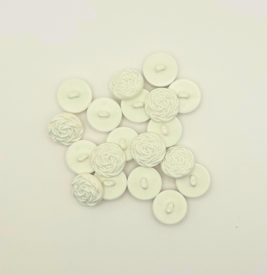 Knoop Roos - Wit - 18mm