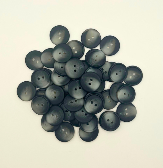 Knoop Duo - Grijs Zwart - 1,5cm