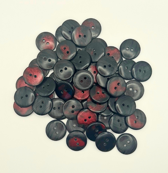 Knoop Plastic - Rood - 2cm