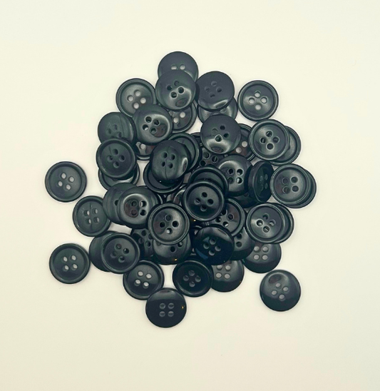 Knoop Plastic - Zwart - 1,5cm