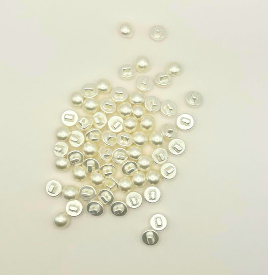 Knoop Parel - Wit - 1 cm