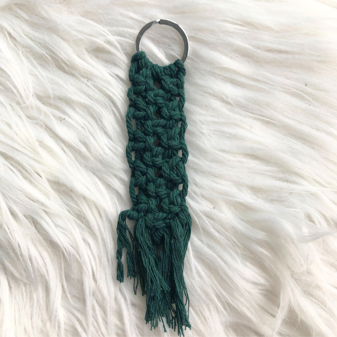 Sleutelhanger macrame Groen XL