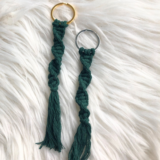 Sleutelhanger macrame Groen