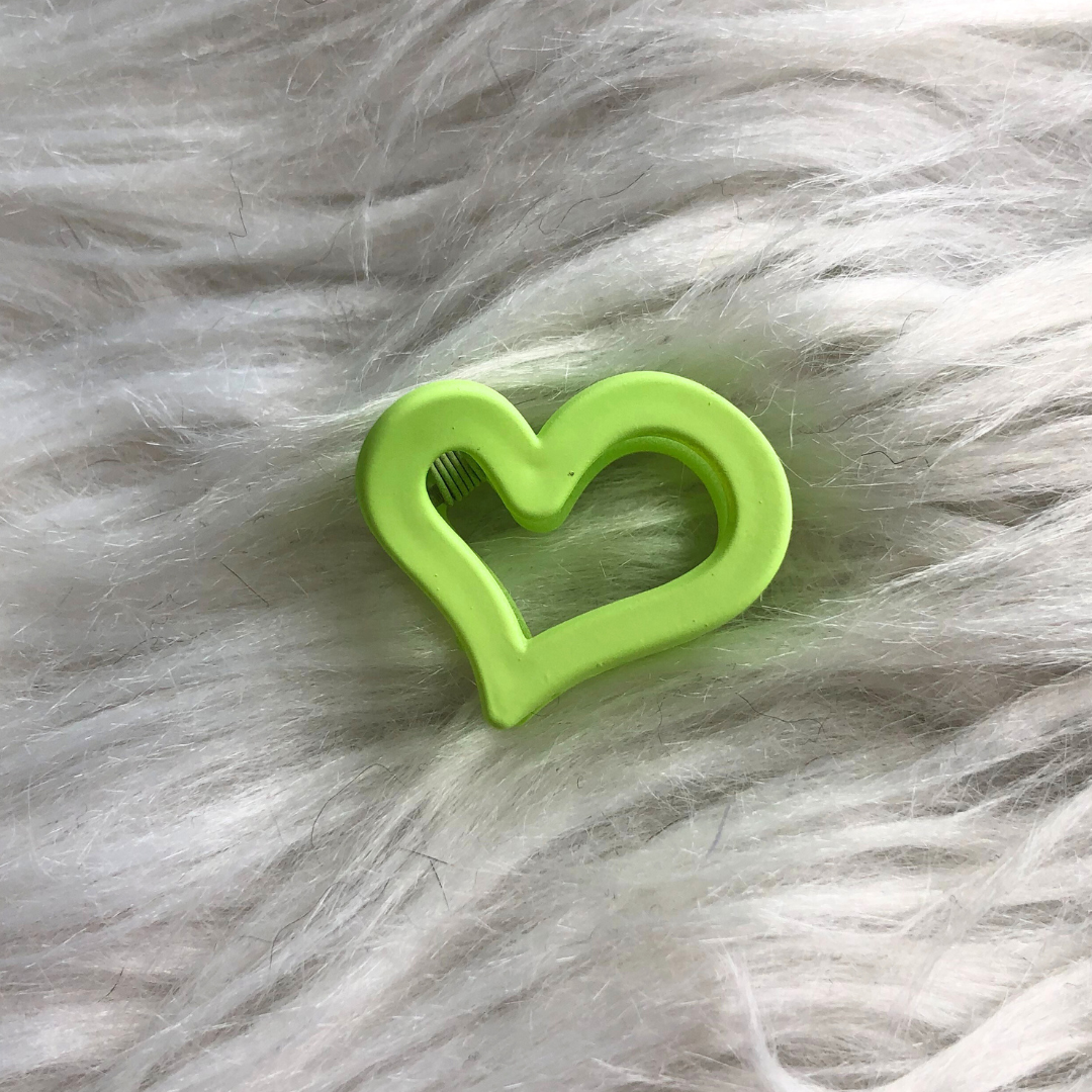 Haarklem Heart Mini - Lime