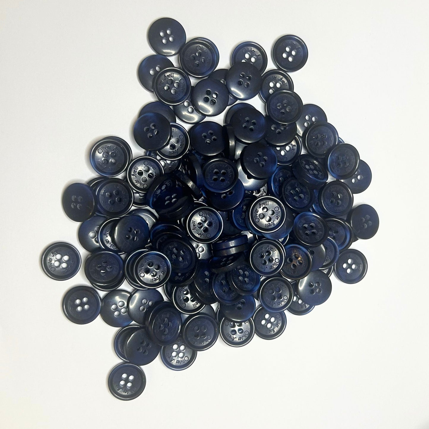 Knoop Plastic - Donkerblauw - 1,5cm