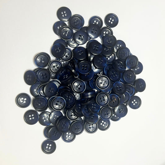 Knoop Plastic - Donkerblauw - 1,5cm