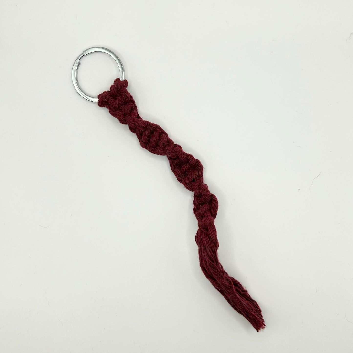 Sleutelhanger macrame Rood
